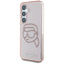 Karl Lagerfeld Rhinestones Karl Head Logo – dėklas Samsung Galaxy S25 (rožinis)