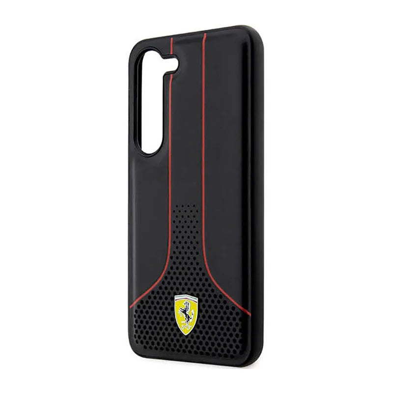 „Ferrari Perforated 296P Collection“ – Dėklas „Samsung Galaxy S23“ (juodas)
