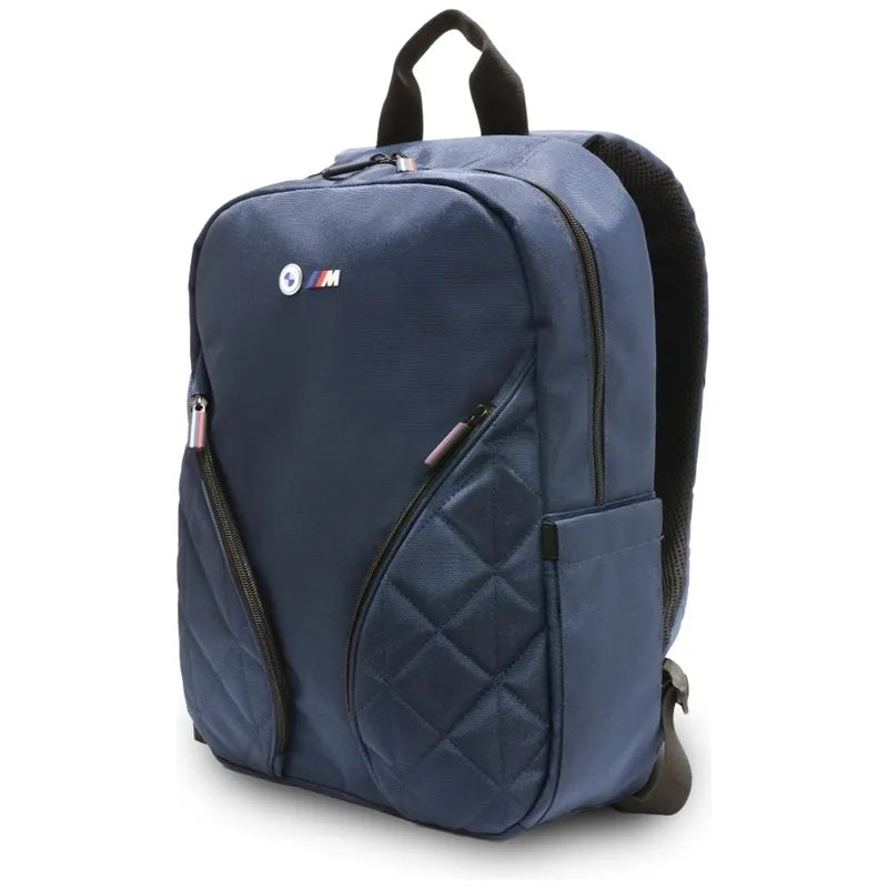 BMW Nylon Pockets & Metal Logo - 16" nešiojamojo kompiuterio kuprinė (tamsiai mėlyna)