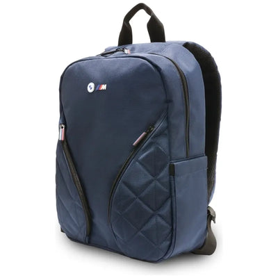BMW Nylon Pockets & Metal Logo - 16" nešiojamojo kompiuterio kuprinė (tamsiai mėlyna)
