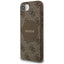 Guess 4G Circle Classic Logo MagSafe dėklas, skirtas iPhone 16e (ruda)