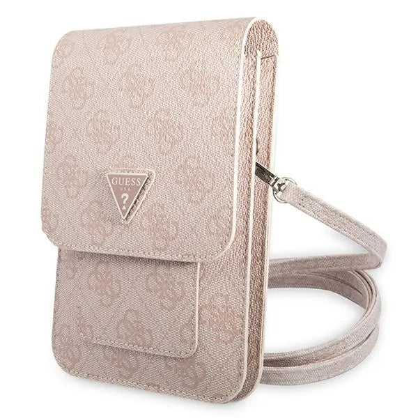 Guess Wallet 4G Triangle Logo telefono krepšys (rožinis)