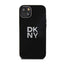 DKNY Liquid Silicone Metal Logo – dėklas iPhone 15 / 14 / 13 (juodas)