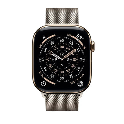 Crong Milano Steel – nerūdijančio plieno apyrankė, skirta Apple Watch 38/40/41/42 mm (šampaninė)