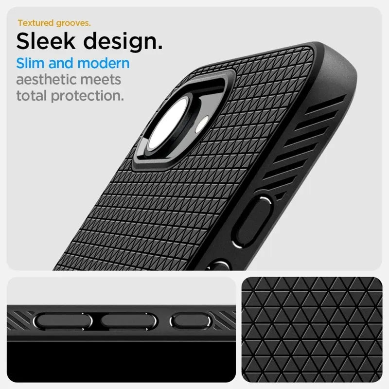 Spigen Liquid Air – dėklas iPhone 17e / 16e (Matte Black)
