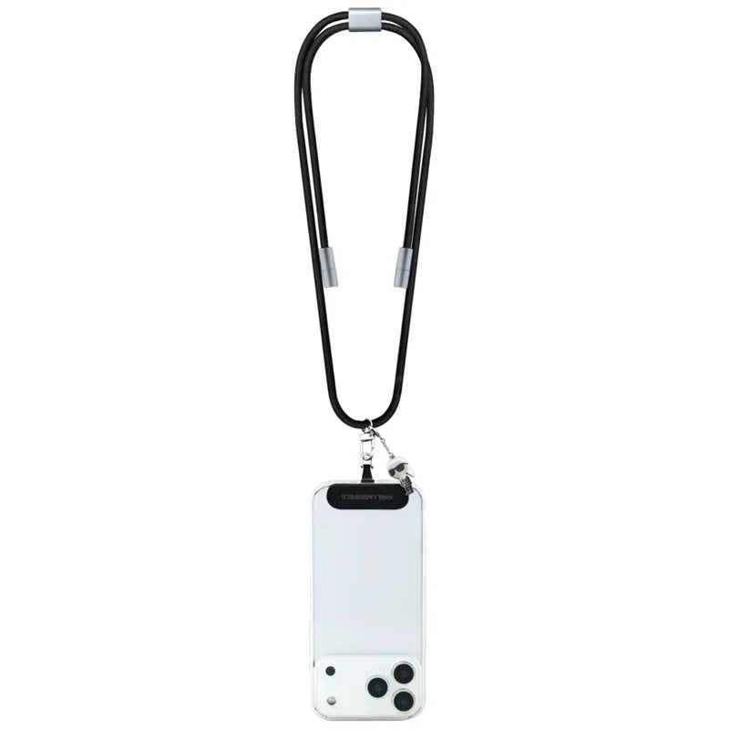 Karl Lagerfeld Crossbody Strap Ikonik Charm – universalus telefono dirželis / USB-C į USB-C laidas 1,5 m (juodas)