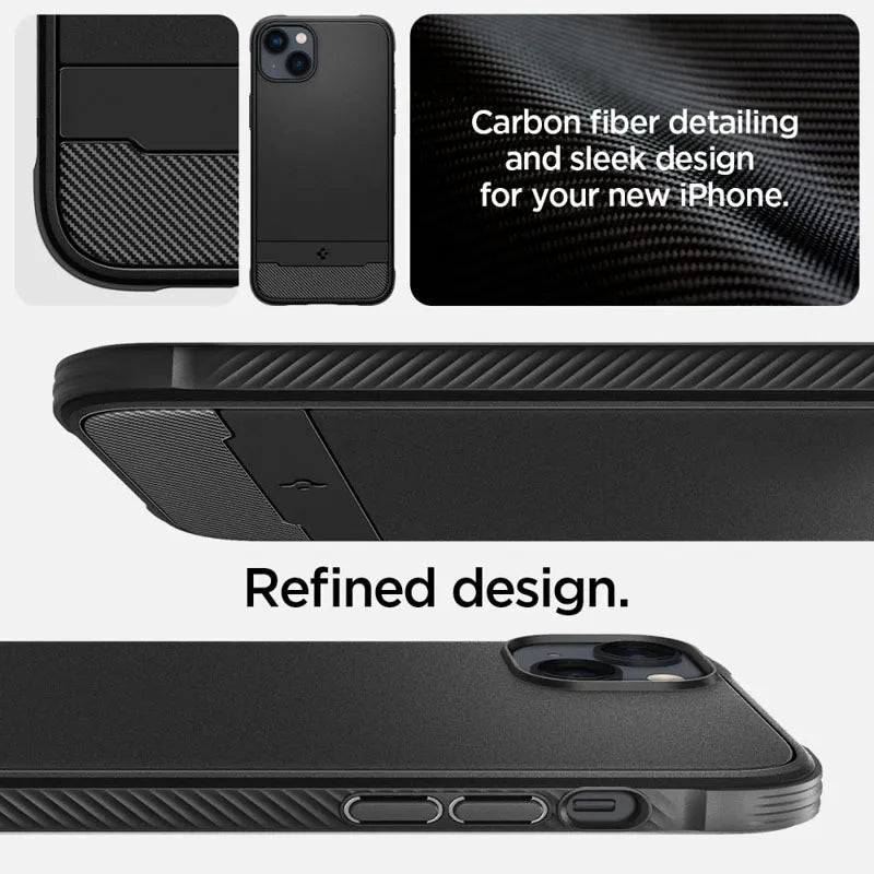 Spigen Rugged Armor Mag MagSafe – dėklas iPhone 14 (juodas)