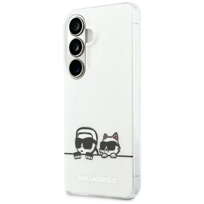 Karl Lagerfeld IML Peekaboo Karl & Choupette MagSafe – dėklas Samsung Galaxy S26+ (skaidrus)