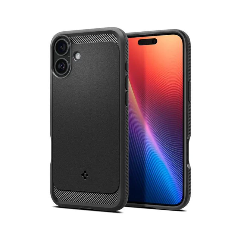 Spigen Rugged Armor Mag MagSafe – dėklas iPhone 16 (matinė juoda)