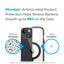 Speck Presidio Perfect-Clear su Impact Geometry® + MagSafe – dėklas, skirtas iPhone 15 Plus / 14 Plus su MICROBAN danga (skaidrus / juodas)