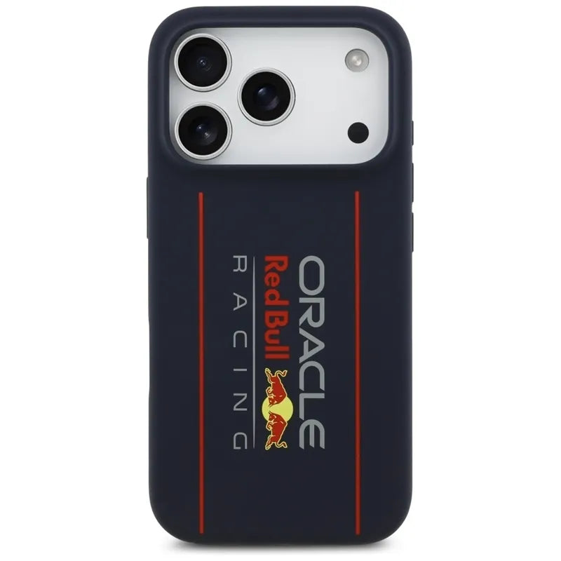 Red Bull Silicone Oversize Vertical Logo MagSafe - iPhone 17 Pro dėklas (tamsiai mėlynas)