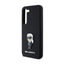 Karl Lagerfeld Silicone Ikonik Metal Pin – dėklas Samsung Galaxy S24 (juodas)