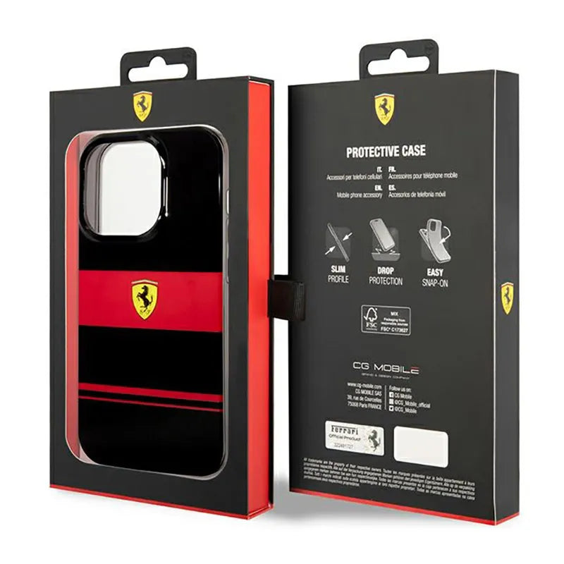 Ferrari Combi MagSafe – dėklas iPhone 14 Pro (juodas)