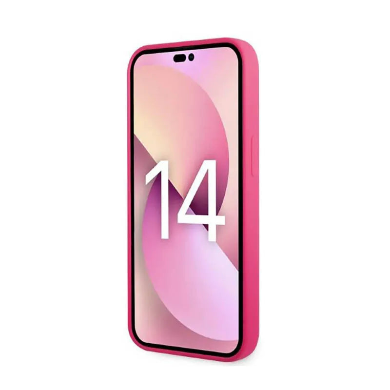 Karl Lagerfeld Silicone RSG - Dėklas iPhone 14 Plus telefonui (Rožinis)