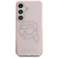 Karl Lagerfeld Rhinestones Karl Head Logo – dėklas Samsung Galaxy S25 (rožinis)