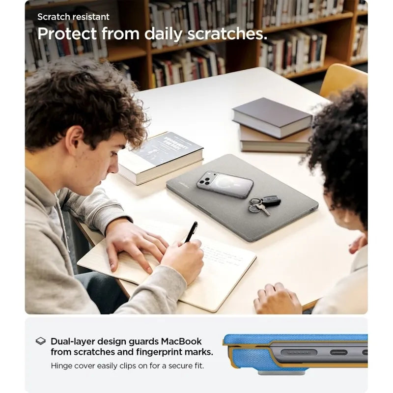 Spigen Urban Fit – dėklas MacBook Air 15" (M5/M4/M3/M2/2026-2023) (Heather Grey)
