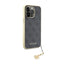Guess 4G Charms Collection dėklas, skirtas iPhone 15 Pro Max (pilkas)