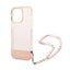 „Guess Translucent Pearl Strap“ - dėklas „iPhone 14 Pro Max“ (rožinis)