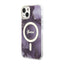 Guess Golden Marble MagSafe - Dėklas iPhone 14 (Violetinis)