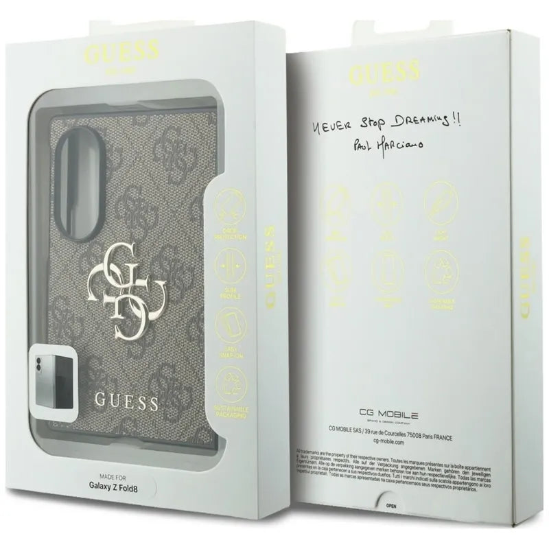 Guess Big 4G Logo – Samsung Galaxy Z Fold 8 dėklas (rudas)