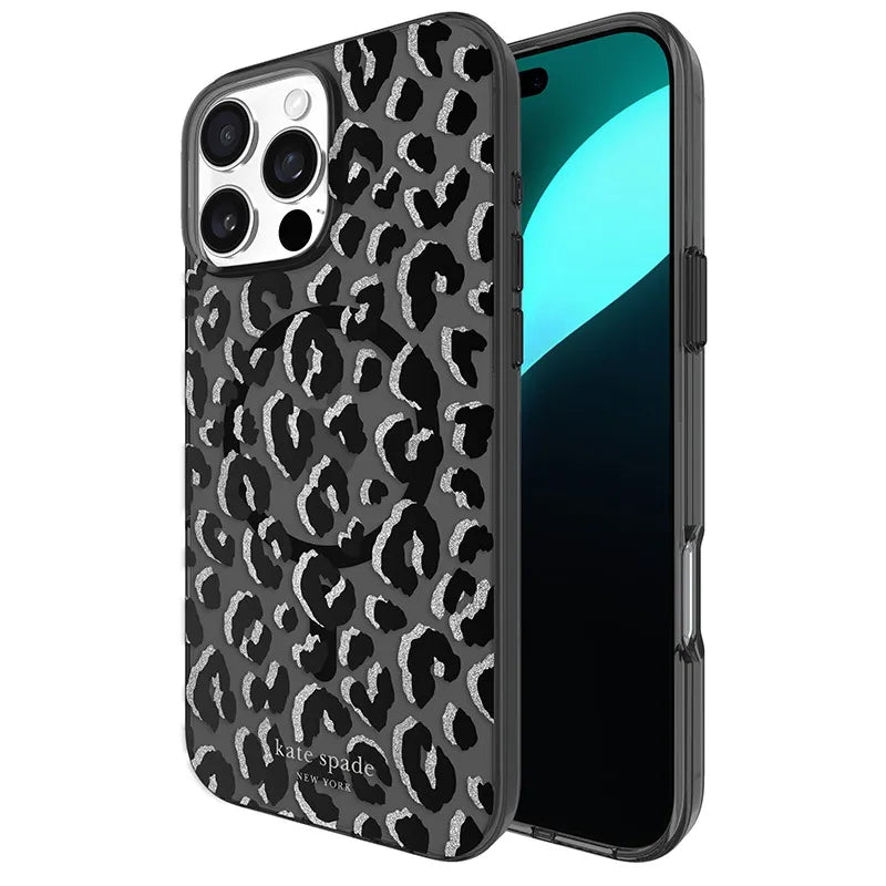 „Kate Spade New York“ apsauginis „MagSafe“ dėklas, skirtas „iPhone 16 Pro Max“ (City Leopard)