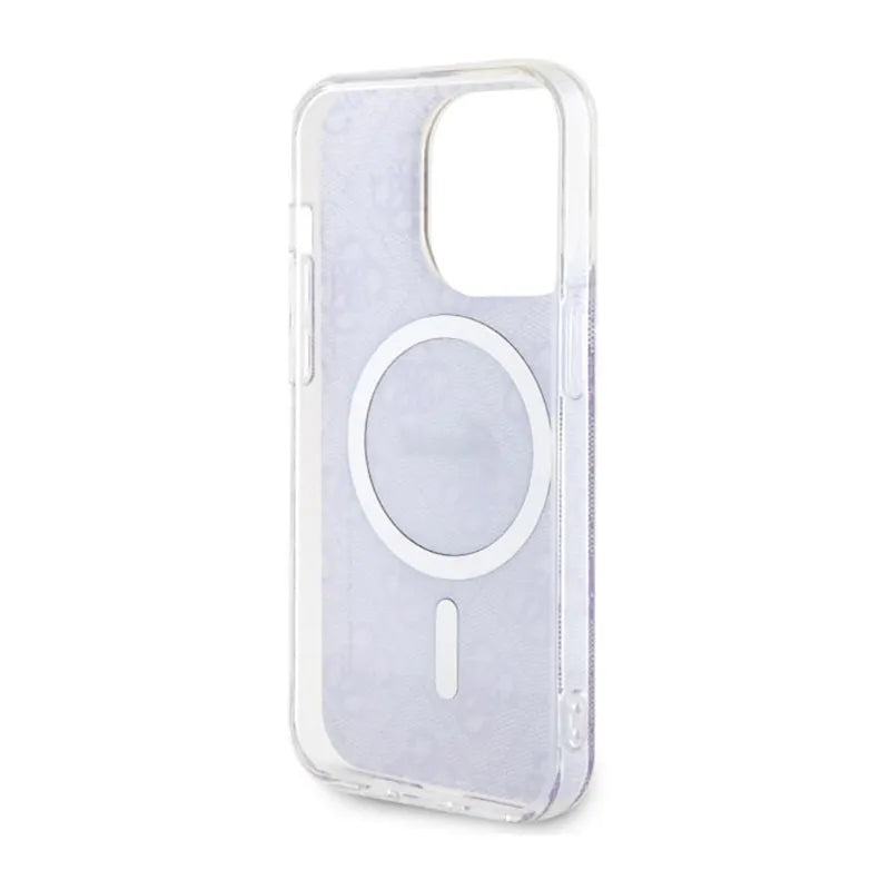 Guess 4G MagSafe – dėklas iPhone 14 Pro telefonui (violetinis)