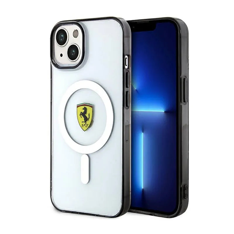 Ferrari Outline Magsafe - Dėklas, skirtas iPhone 14 Plus (skaidrus)