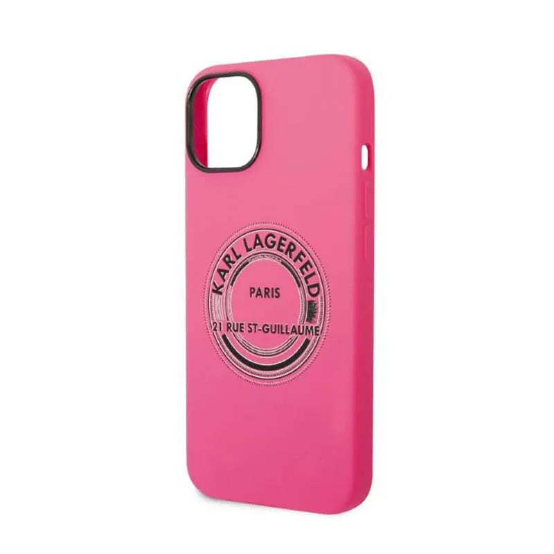 Karl Lagerfeld Silicone RSG - Dėklas iPhone 14 Plus telefonui (Rožinis)