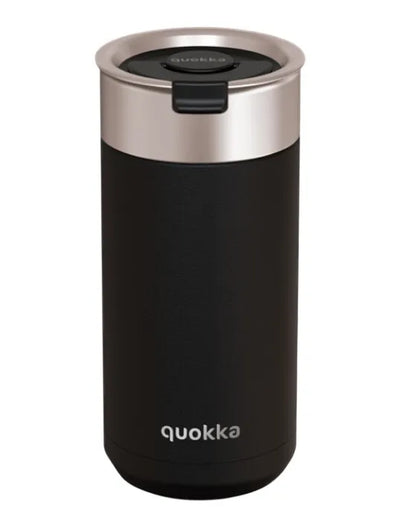 Quokka Boost Coffee Tumbler – nerūdijančio plieno termopuodelis su sieteliu 400 ml (juodas)