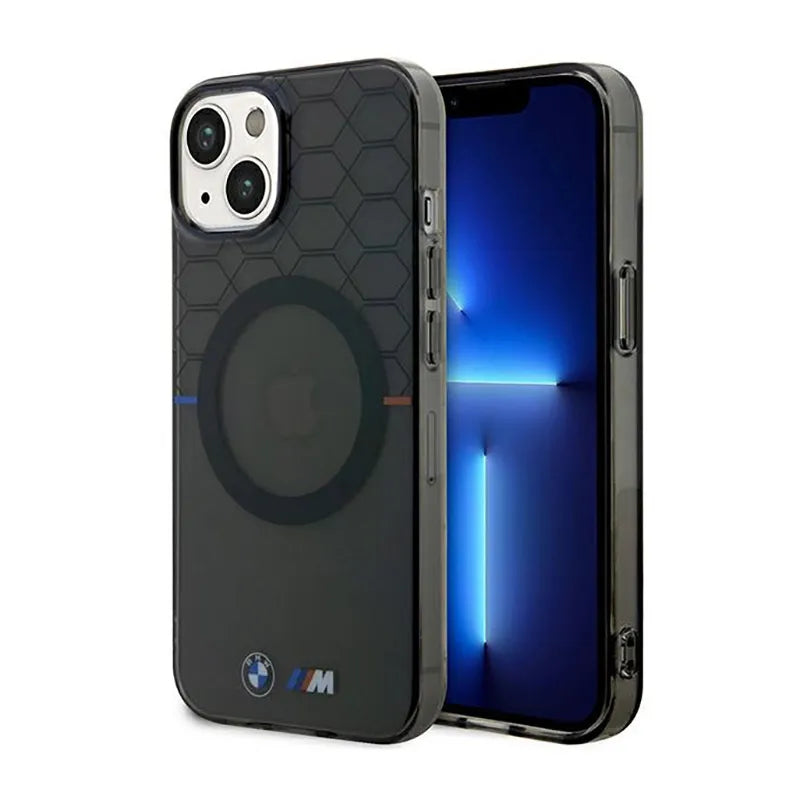 BMW Pattern MagSafe – dėklas iPhone 14 Plus (pilkas)