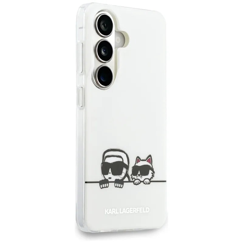 Karl Lagerfeld IML Peekaboo Karl & Choupette MagSafe – Samsung Galaxy S26 dėklas (skaidrus)