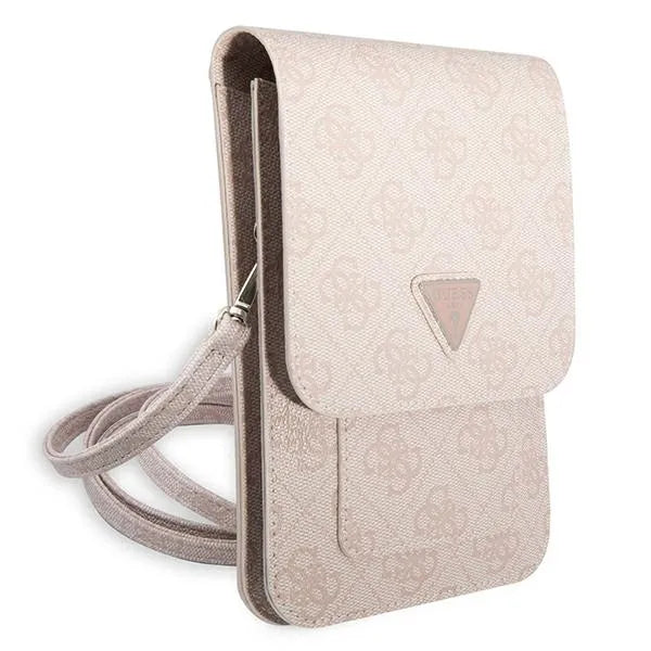 Guess Wallet 4G Triangle Logo telefono krepšys (rožinis)