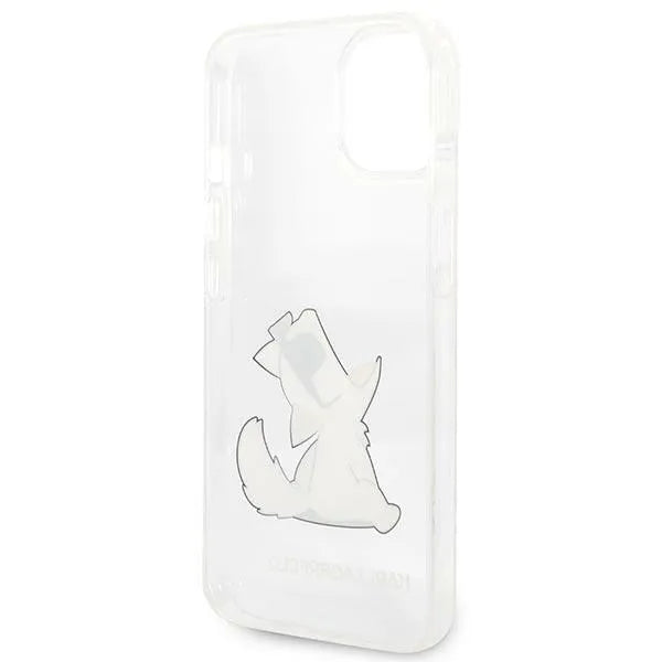 Karl Lagerfeld odinis perforuotas logotipinis dėklas Apple iPhone 14 Plus
