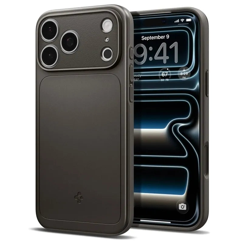 Spigen Thin Fit Mag MagSafe – dėklas, skirtas iPhone 18 Pro / 17 Pro (Gunmetal)
