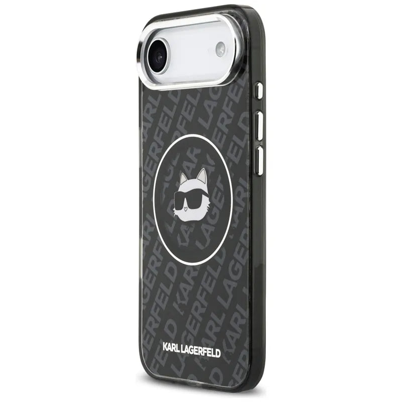 Karl Lagerfeld IML Choupette Head Logo MagSafe – dėklas iPhone Air (juodas)