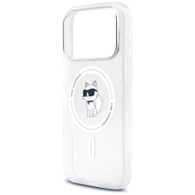 Karl Lagerfeld IML Choupette MagSafe – dėklas iPhone 17 Pro Max (skaidrus)