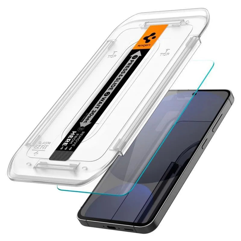 Spigen GLAS.TR EZ FIT 2-Pack – grūdintas stiklas, skirtas Samsung Galaxy A56 5G / S24 FE (2 vienetai)