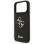 Guess Fixed Glitter Big 4G - Dėklas skirtas iPhone 17 Pro Max (juodas)