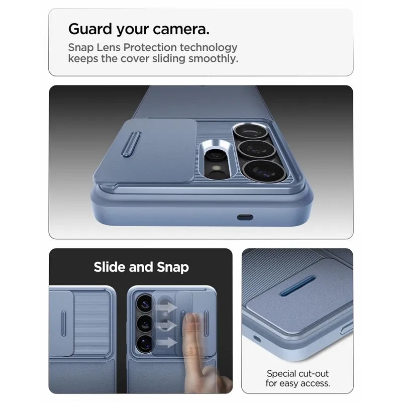Spigen Optik Armor – dėklas Samsung Galaxy S26 Ultra telefonui (šviesiai mėlynas)