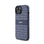 DKNY Leather Mono Stripe & Metal Logo - dėklas, skirtas iPhone 15 / 14 / 13 (mėlynas)