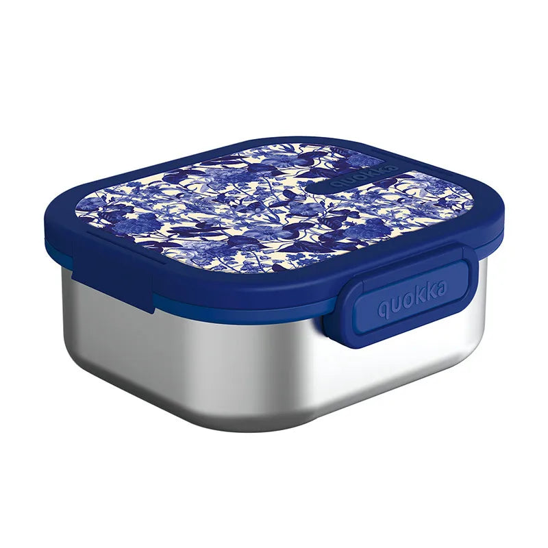 Quokka Kai - Nerūdijančio plieno maisto konteineris/priešpiečių dėžutė (Blue Blossom)