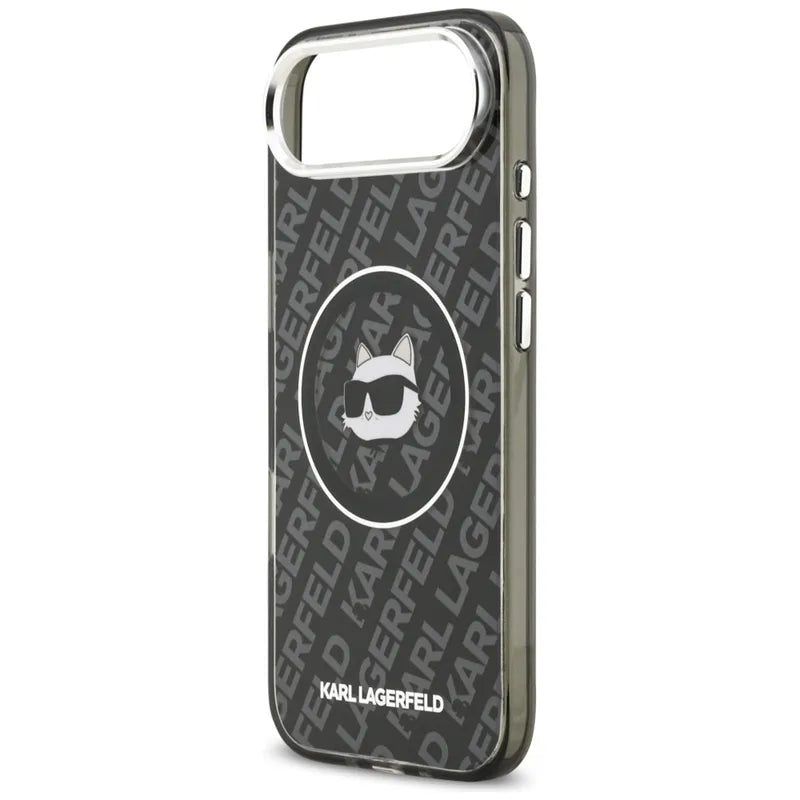 Karl Lagerfeld IML Choupette Head Logo MagSafe – dėklas iPhone Air (juodas)
