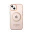 Guess Gold Outline Translucent MagSafe – dėklas iPhone 14 Plus (rožinis)