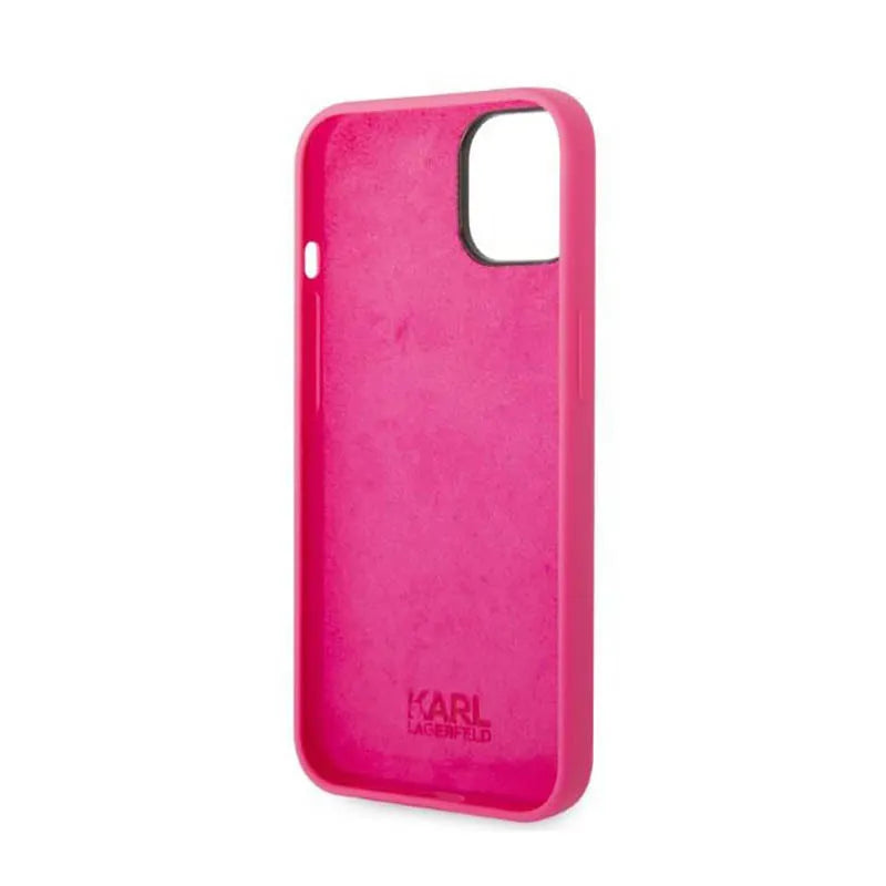 Karl Lagerfeld Silicone RSG - Dėklas iPhone 14 Plus telefonui (Rožinis)