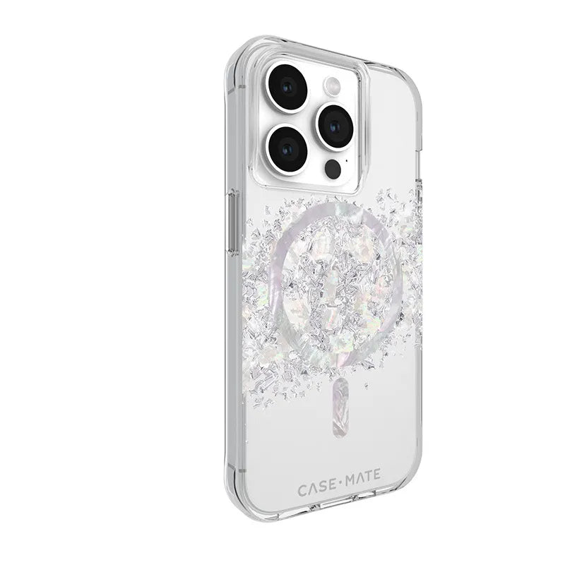 Case-Mate Karat MagSafe – iPhone 15 Pro dėklas su perlamutru (A Touch of Pearl)