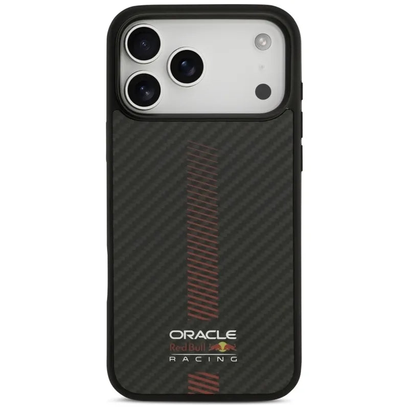 Red Bull Kevlar Powerbar MagSafe – dėklas iPhone 17 Pro Max (juodas)