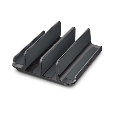 Spigen LD208S4 vertikalus nešiojamojo kompiuterio stovas – aliumininis organizatorius/stovas 4 įrenginiams (Space Gray)