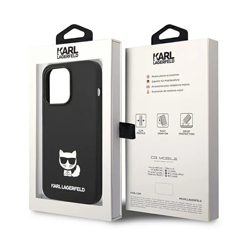 Karl Lagerfeld Choupette Body – Dėklas iPhone 14 Pro (Juodas)