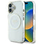 Guess IML Metal Colored Circle Classic Logo MagSafe – dėklas iPhone 16 (baltas)