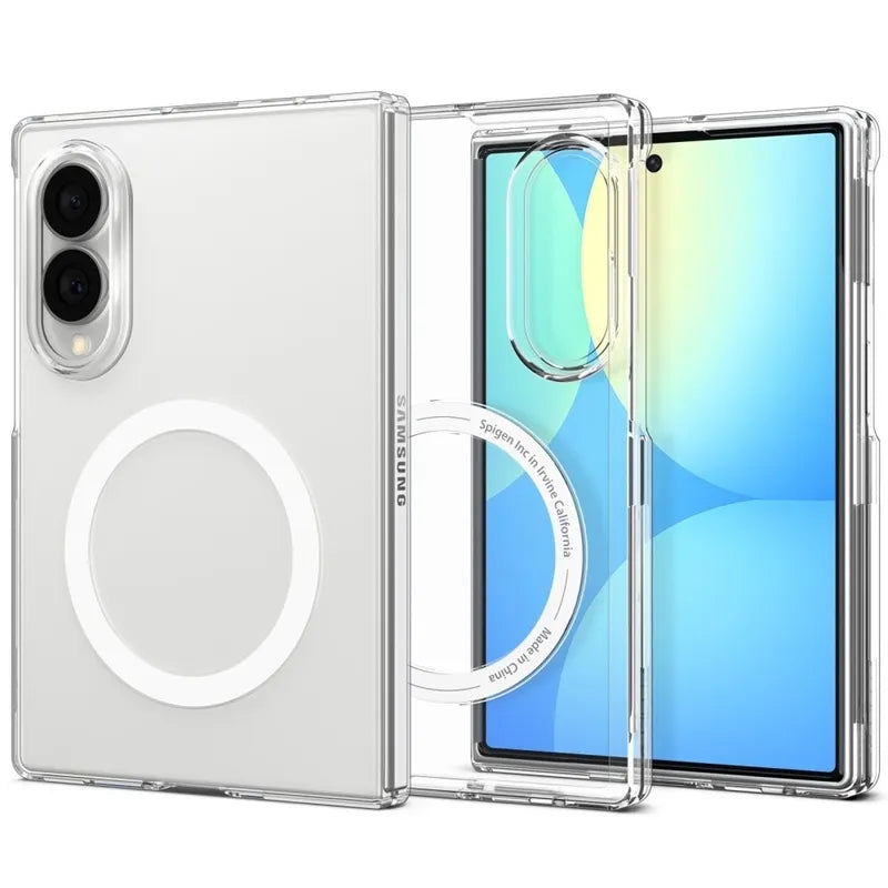Spigen AirSkin MagSafe – dėklas Samsung Galaxy Z Fold 8 (skaidrus/baltas)